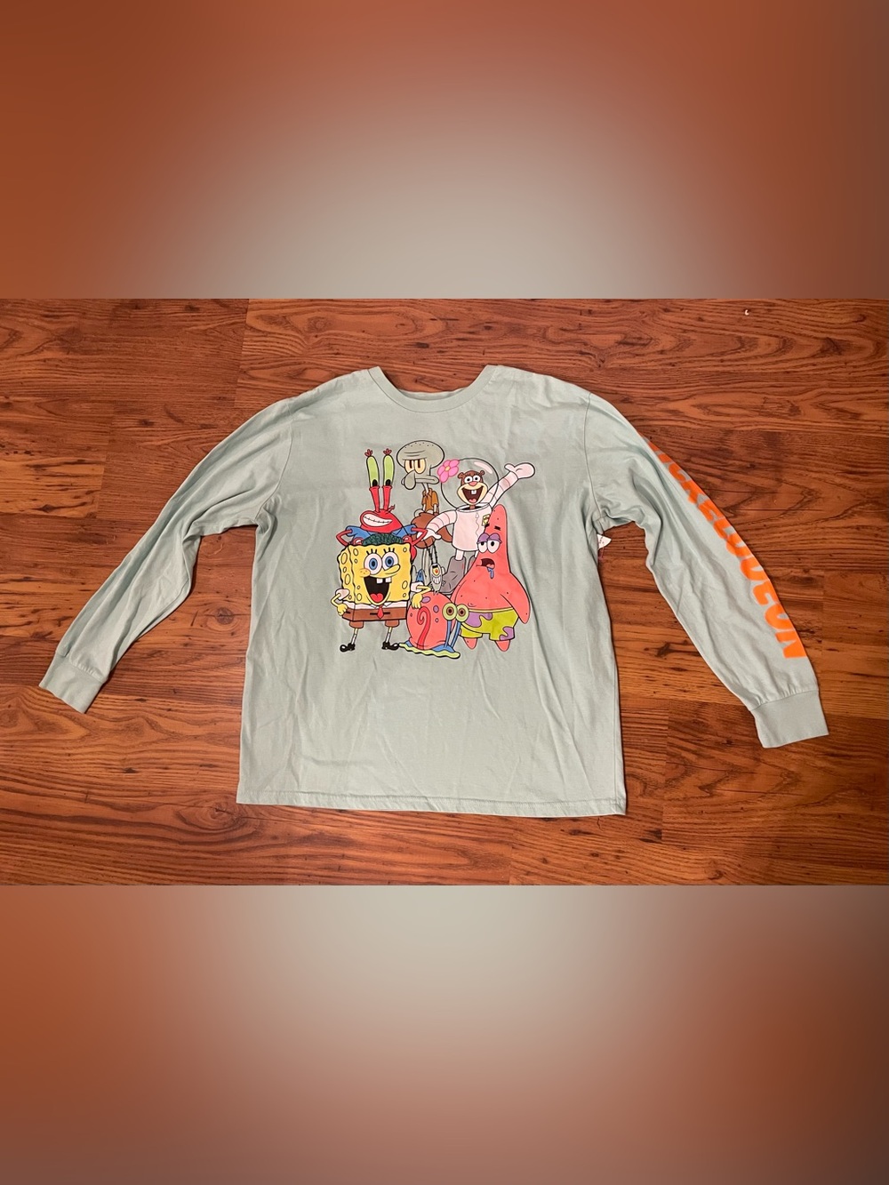 Nickelodeon SpongeBob Crew Long-Sleeve Tee - Light Mint